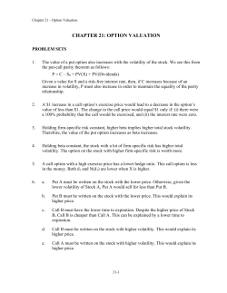 CHAPTER 21: OPTION VALUATION
