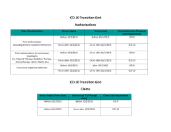 ICD-10 Transition Grid - Alameda Alliance for Health