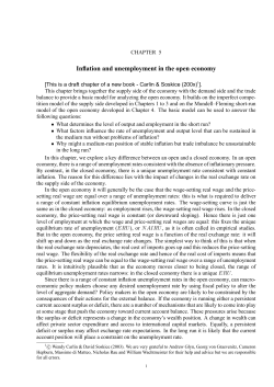 Inflation and unemployment in the open economy