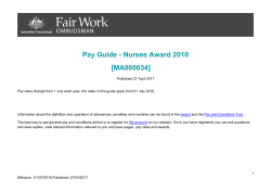 Nurses Award [MA000034] Pay Guide