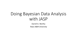 Doing Bayesian Data Analysis with JASP