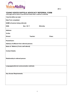 Young Voices Suffolk, VoiceAbility Advocacy Service Referral