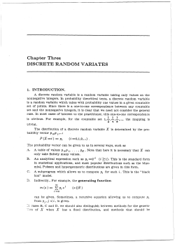 DISCRETE RANDOM VARIATES