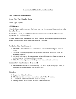 Lesson Plan: The Cuban Revolution