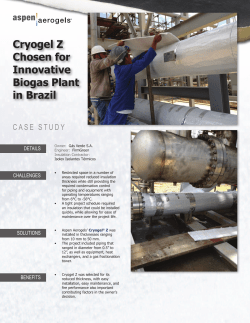 Cryogel Z Chosen for Innovative Biogas Plant in