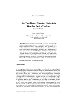 Ace That Game: Educating Students to Gamified Design Thinking