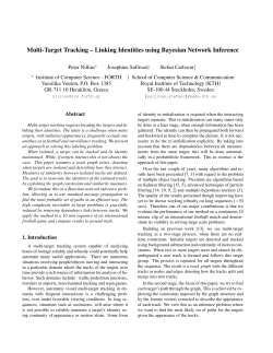 Multi-Target Tracking &ndash; Linking Identities using Bayesian