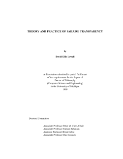 theory and practice of failure transparency