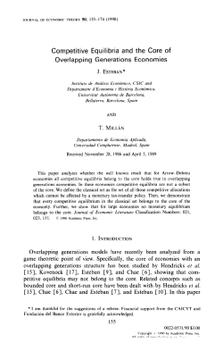 Competitive Equilibria and the Core of Overlapping Generations
