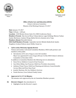 Minutes - San Francisco Office of Early Care and Education