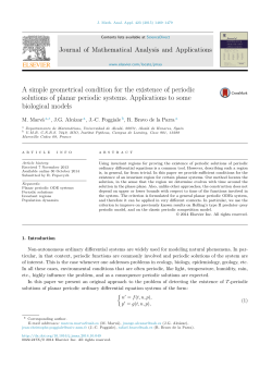 A simple geometrical condition for the existence of periodic solutions