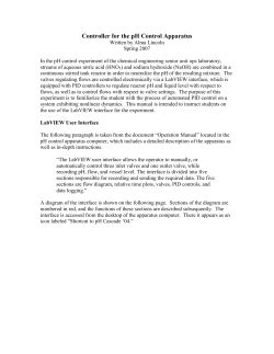 Controller for the pH Apparatus