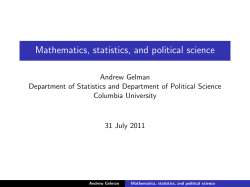 Mathematics, statistics, and political science