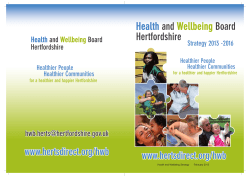 Hertfordshire Health and Wellbeing Strategy