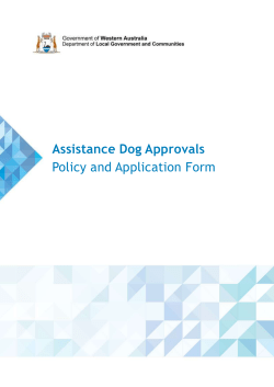 Assistance Dog Approvals Policy and application form