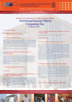 Distributed/Security/Theory Computing Day