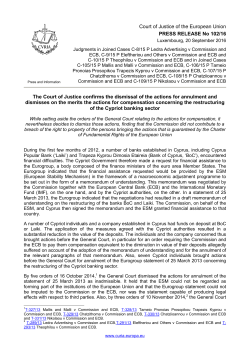 The Court of Justice confirms the dismissal of the actions for