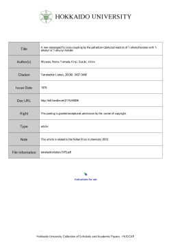 A new stereospecific cross-coupling by the palladium