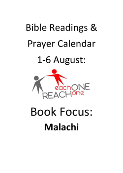August (week 1): Malachi 2v10-16 - St James Church, Port Elizabeth