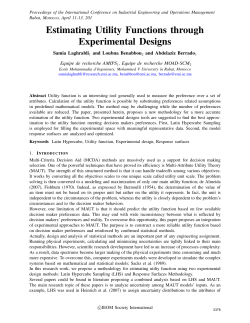 Estimating Utility Functions through Experimental
