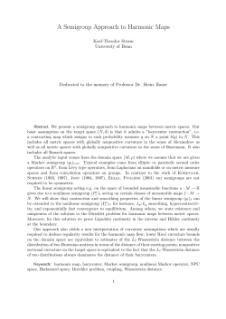 A Semigroup Approach to Harmonic Maps