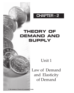 Unit 1 Law of Demand and Elasticity of Demand