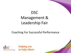 Coaching for Successful Performance