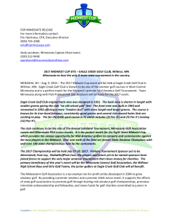 FOR IMMEDIATE RELEASE For more information contact: Eric