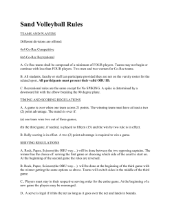 Sand Volleyball Rules