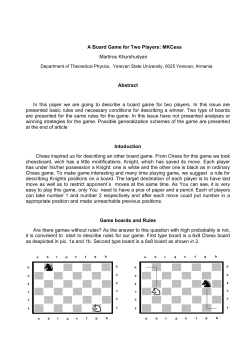 A Board Game for Two Players: MKCess Martiros