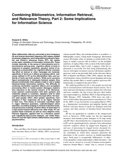 Combining bibliometrics, information retrieval, and relevance theory
