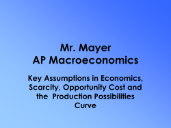 Scarcity Opportunity Cost and PPC