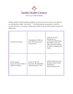 Family Health Centers requires patients to show proof of income to