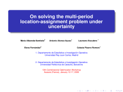 On solving the multi-period location