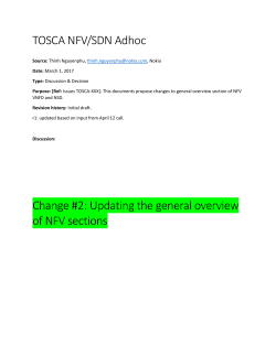 3.1 Deployment Template in NFV