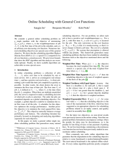 Online Scheduling with General Cost Functions