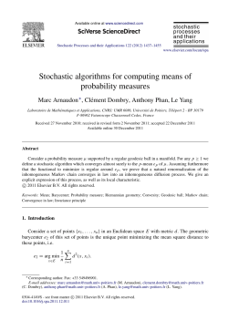 Stochastic algorithms for computing means of probability measures