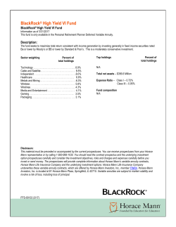 BlackRock&reg; High Yield VI Fund