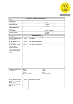 Community Volunteer Agreement