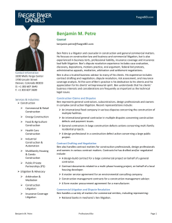 Commercial Litigation and Dispute Resolution