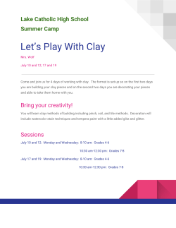 Let`s Play With Clay - Lake Catholic High School