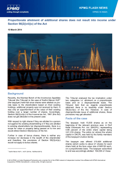 Proportionate allotment of additional shares does not result into