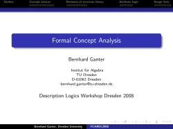Formal Concept Analysis
