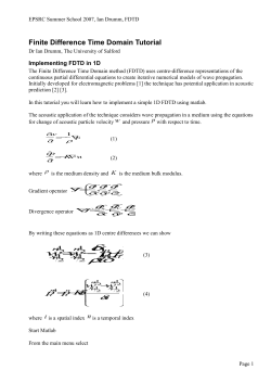 Implementing the FDTD Tutorial