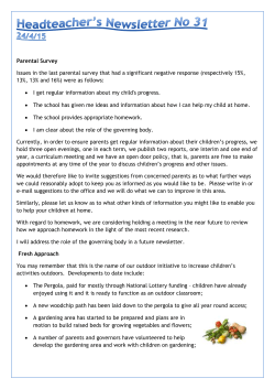 Headteacher`s Newsletter No 31 24/4/15