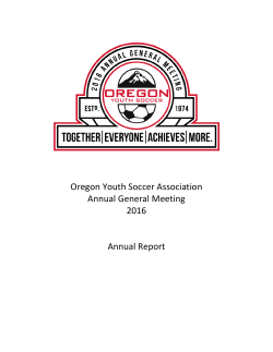 Oregon Youth Soccer Association Annual General Meeting 2016