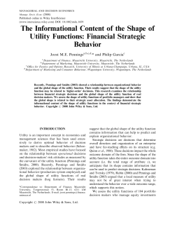 The informational content of the shape of utility functions: financial