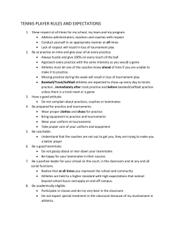 tennis player rules and expectations