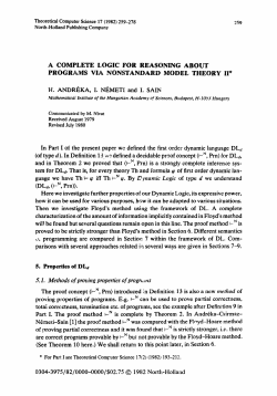 a complete logic for reasoning about programs via n0nstandar.d