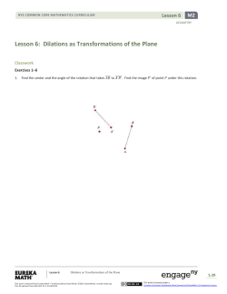 Geometry Module 2, Topic B, Lesson 6: Student Version